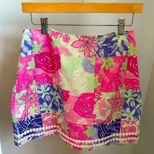 Lilly Pulitzer Skirt Size 4 Patchwork Print Vintage